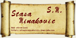 Staša Minaković vizit kartica